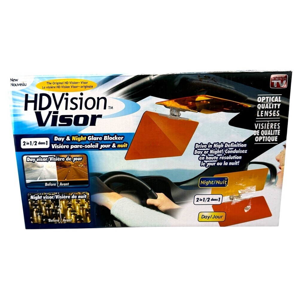HD Vision Visor 2 In 1 Day & Night Glare Blocker for Car Windshield Driving